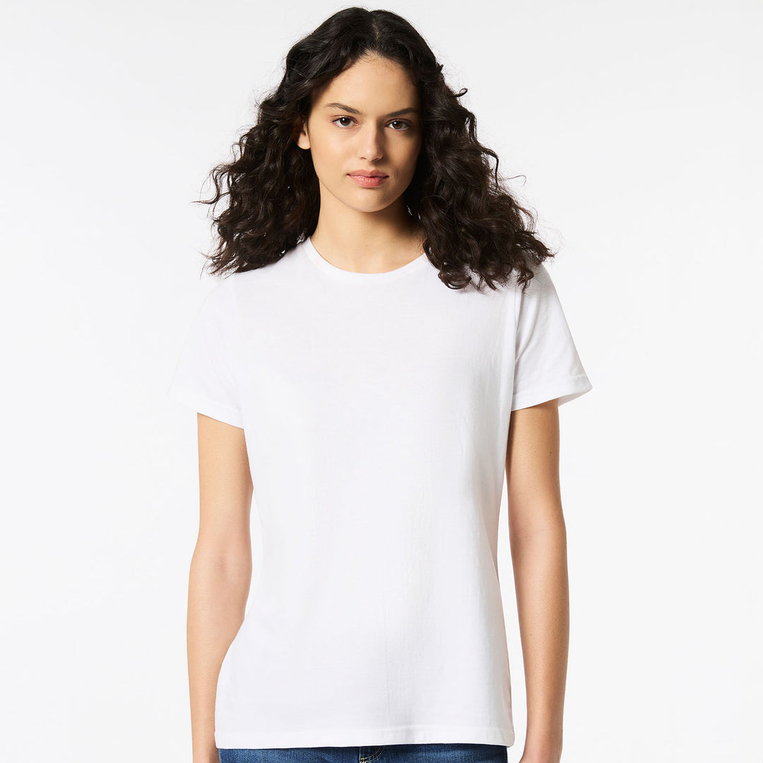 Gildan The Mid Weight Cotton Tee | Ladies White Shirts & Tops