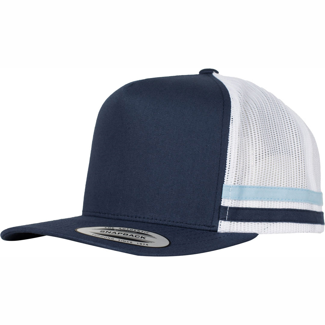 Flexfit The Flexfit YP Stripe Trucker Cap Navy/White Hats