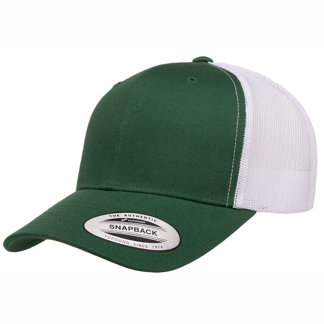 Flexfit The Flexfit YP Classic Retro Wade Trucker Cap Green/White Hats