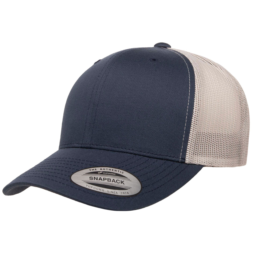Flexfit The Flexfit YP Classic Retro Wade Trucker Cap Navy/Silver Hats