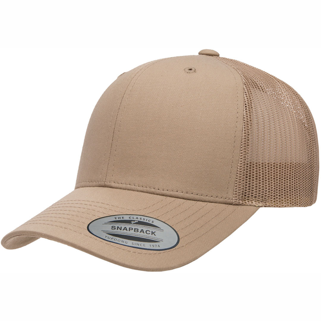 Flexfit The Flexfit YP Classic Retro Wade Trucker Cap Khaki-as Hats