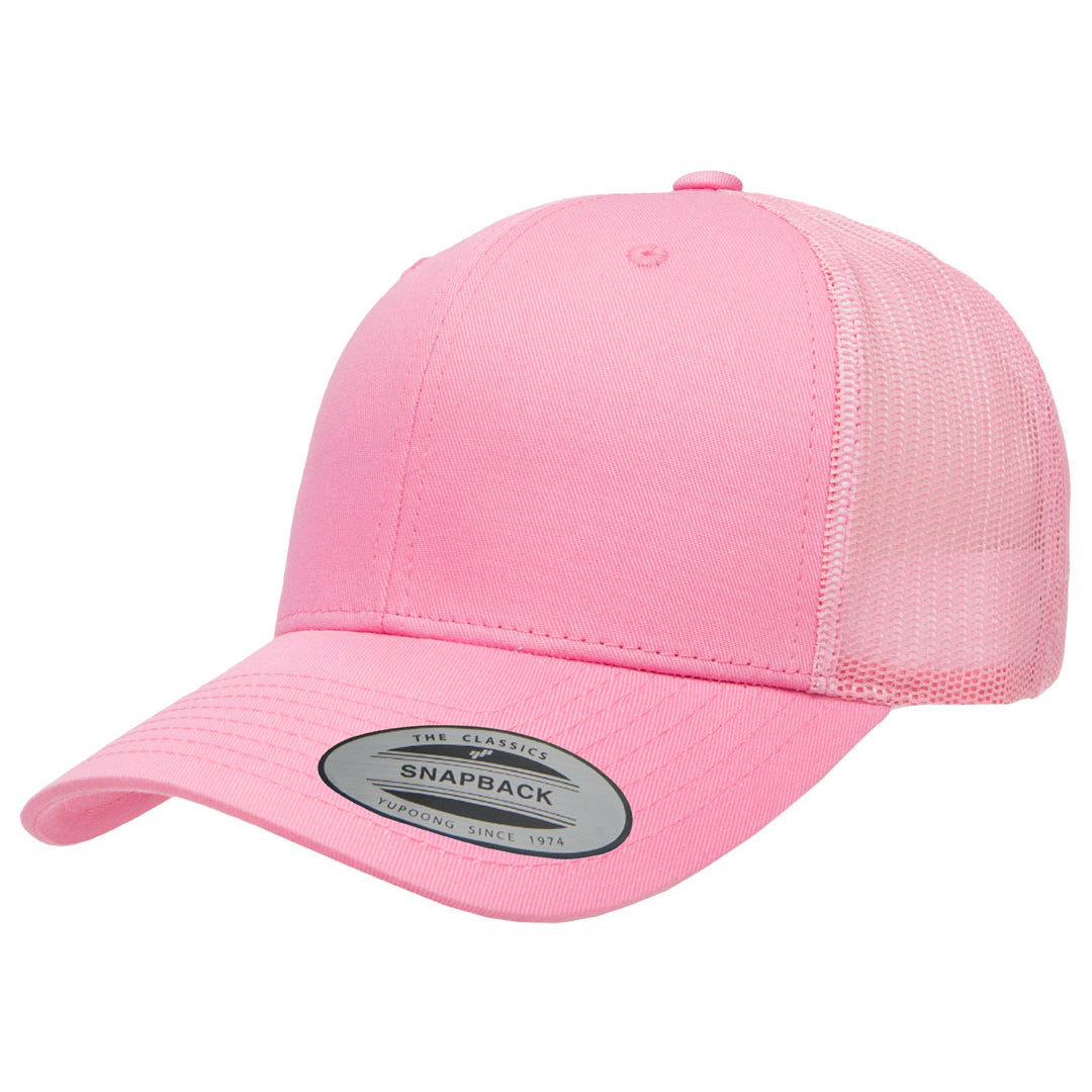 Flexfit The Flexfit YP Classic Retro Wade Trucker Cap Pink Hats