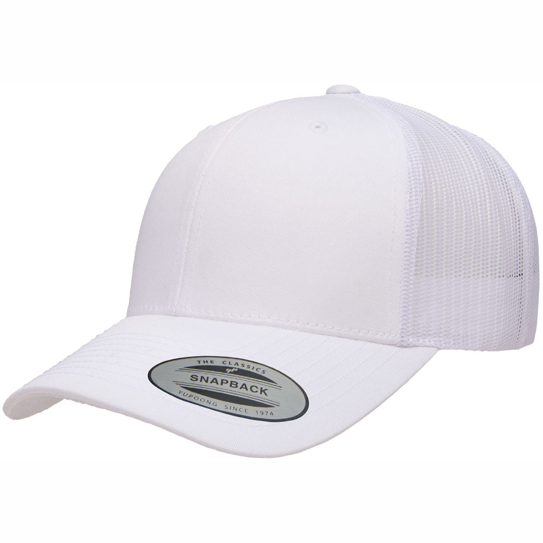Flexfit The Flexfit YP Classic Retro Wade Trucker Cap White Hats