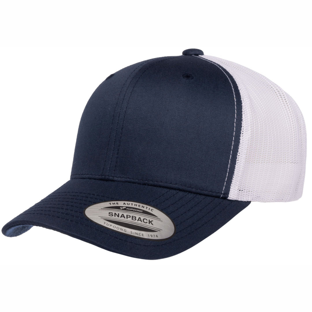 Flexfit The Flexfit YP Classic Retro Wade Trucker Cap Navy/White Hats
