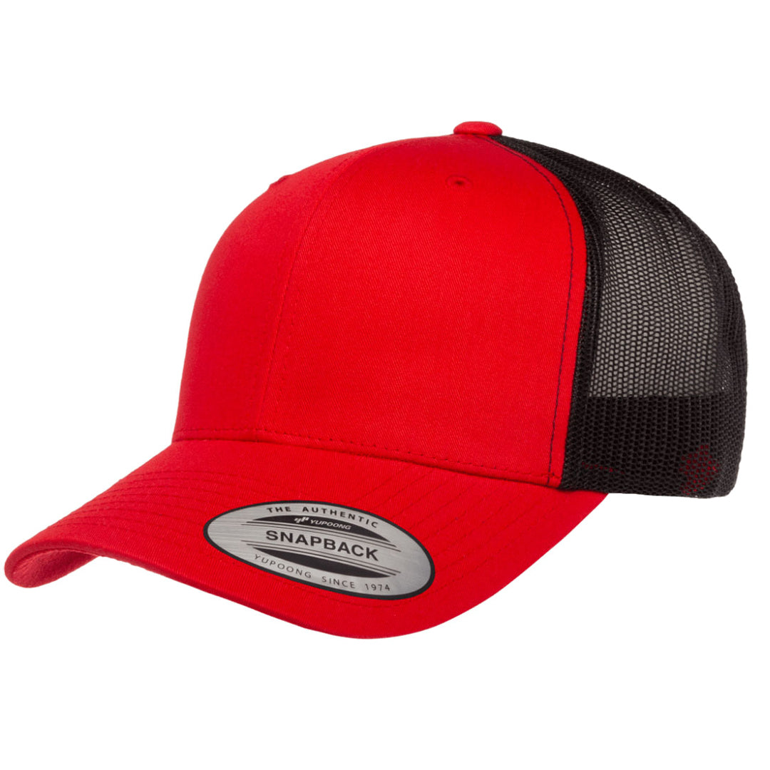 Flexfit The Flexfit YP Classic Retro Wade Trucker Cap Red/Black Hats