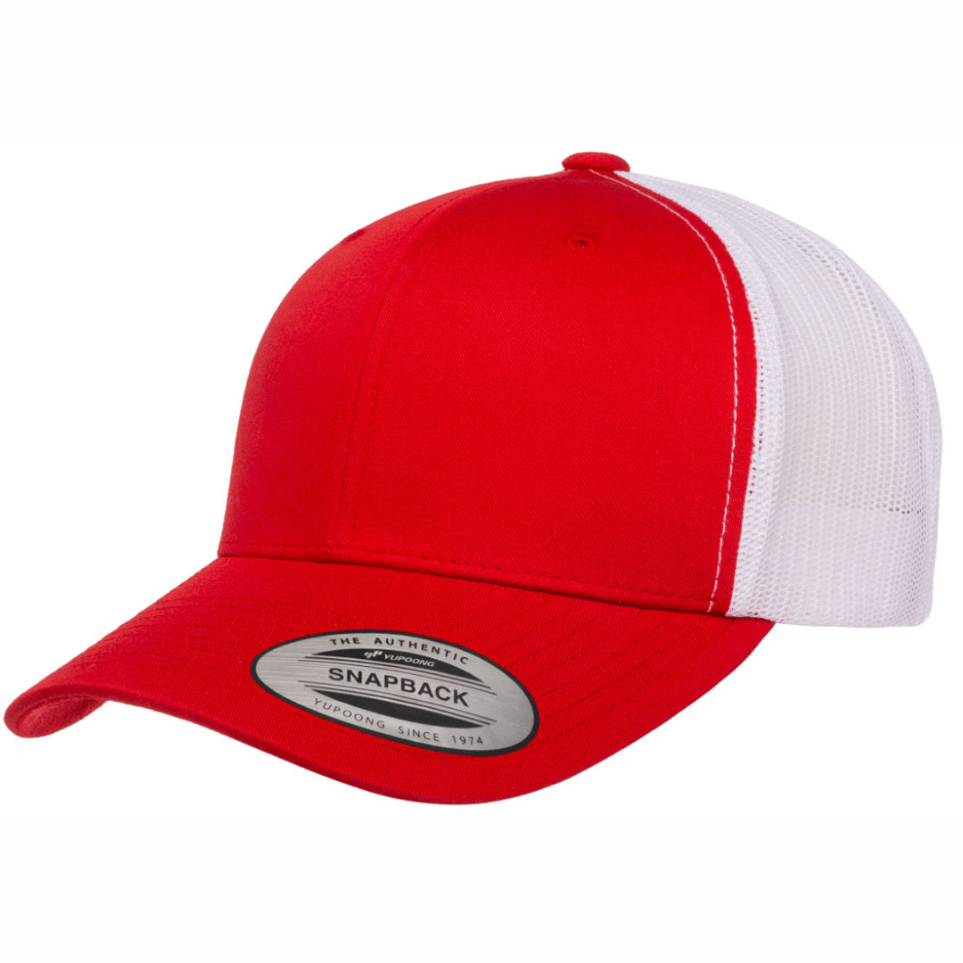 Flexfit The Flexfit YP Classic Retro Wade Trucker Cap Red/White Hats