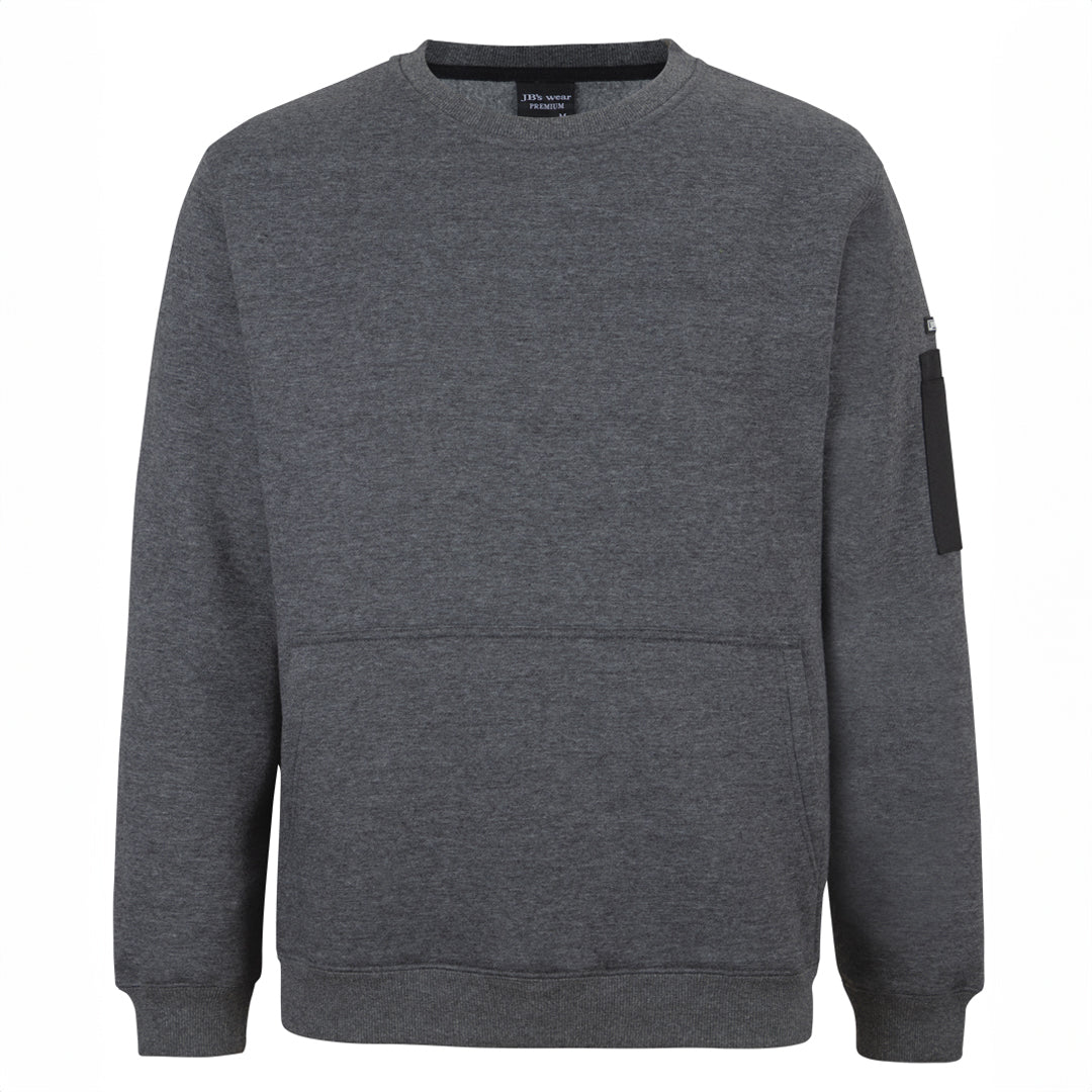 Jbs Wear The Premium Trade Crew Neck Jumper | Adults Charcoal Marle Clothing