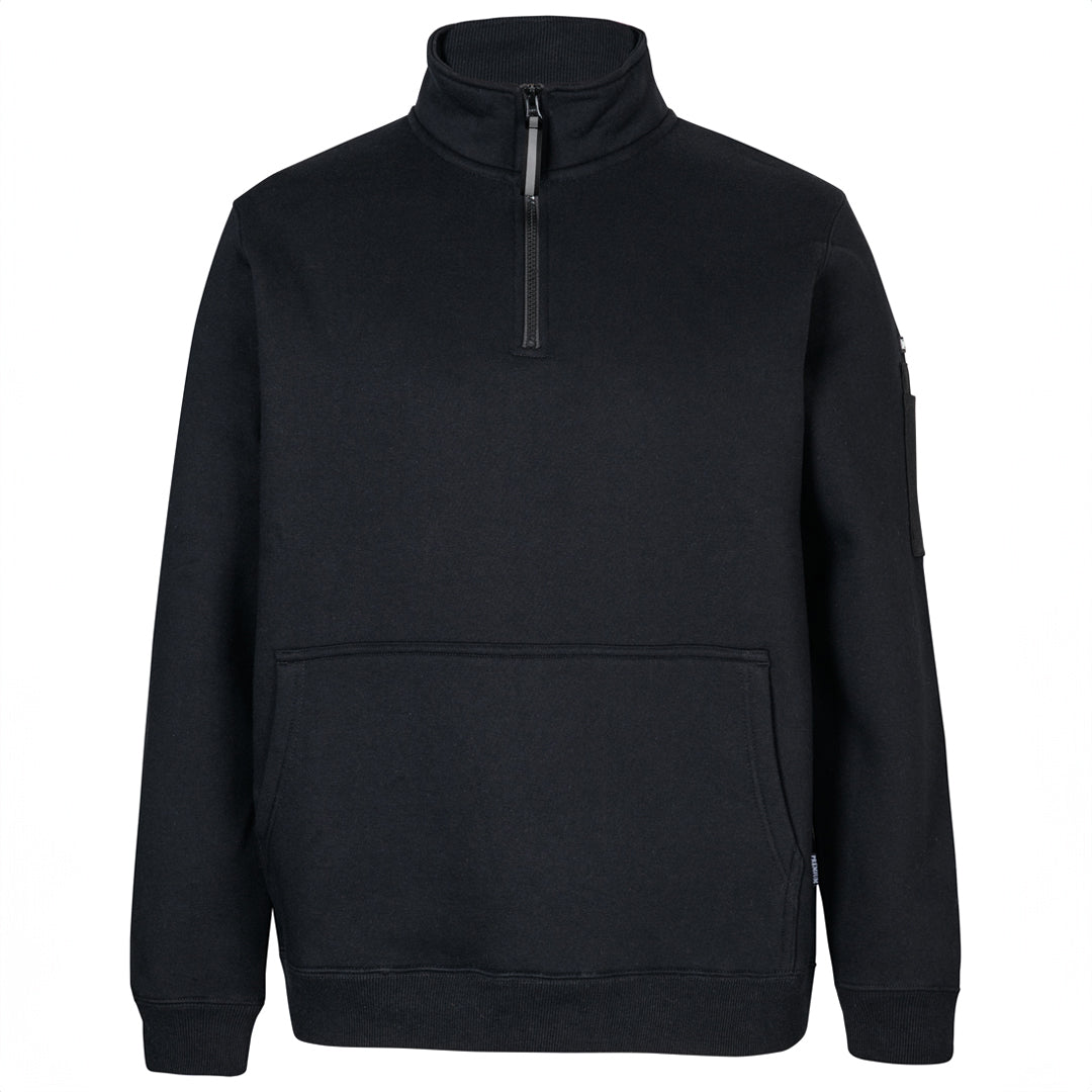 Jbs Wear The Premium Trade Zip Neck Jumper | Adults Black/Black Clothing