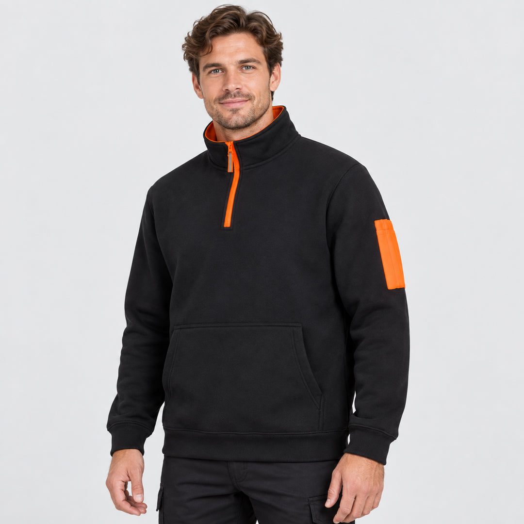Jbs Wear The Premium Trade Zip Neck Jumper | Adults Clothing