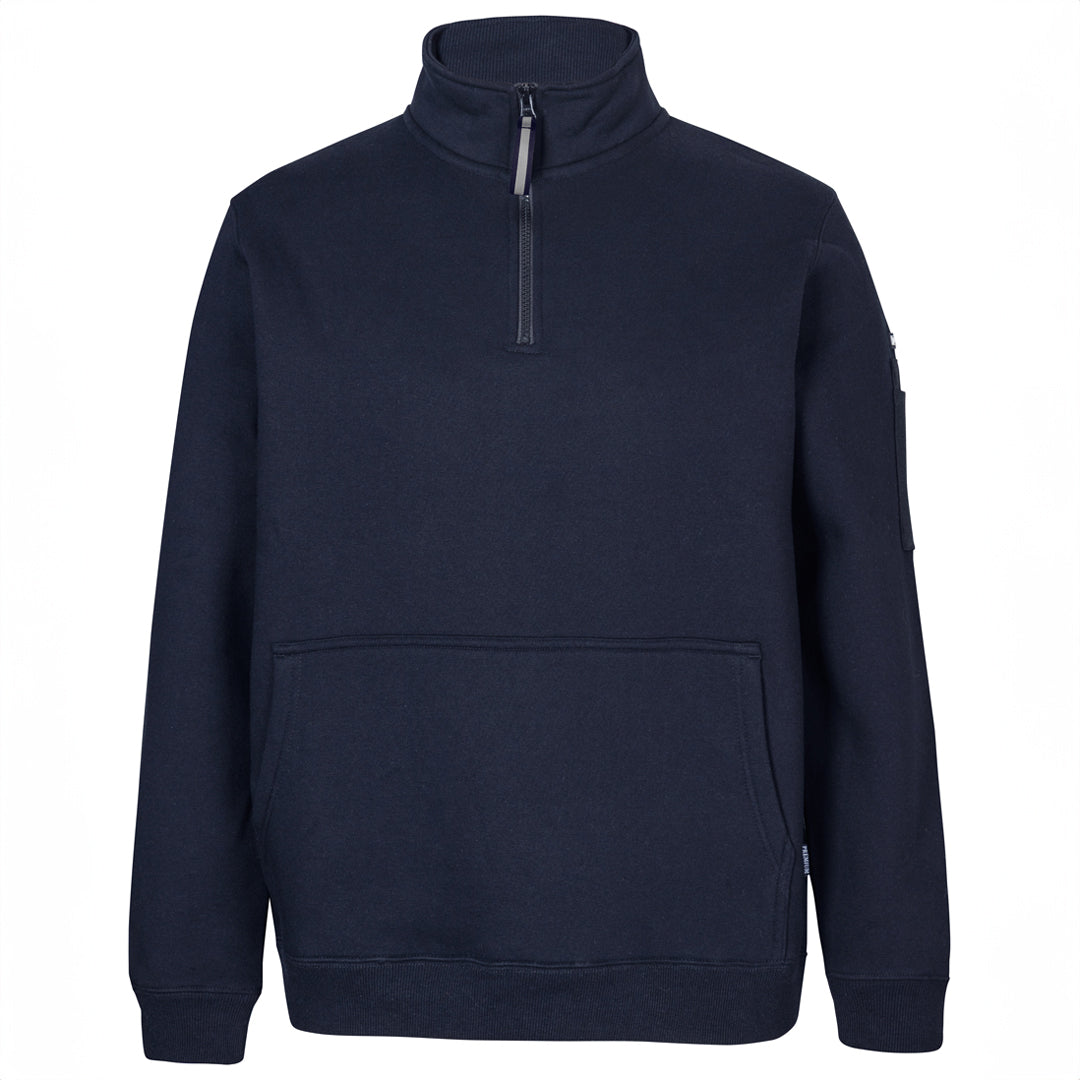 Jbs Wear The Premium Trade Zip Neck Jumper | Adults Navy/Navy Clothing