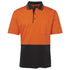 Jbs Wear The Hi Vis Cotton Contrast Polo | Short Sleeve | Adults Orange/Black Work Safety Protective Gear