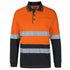 Jbs Wear The Day / Night Cotton Hi Vis Polo | Adults | Long Sleeve Orange/Black Work Safety Protective Gear