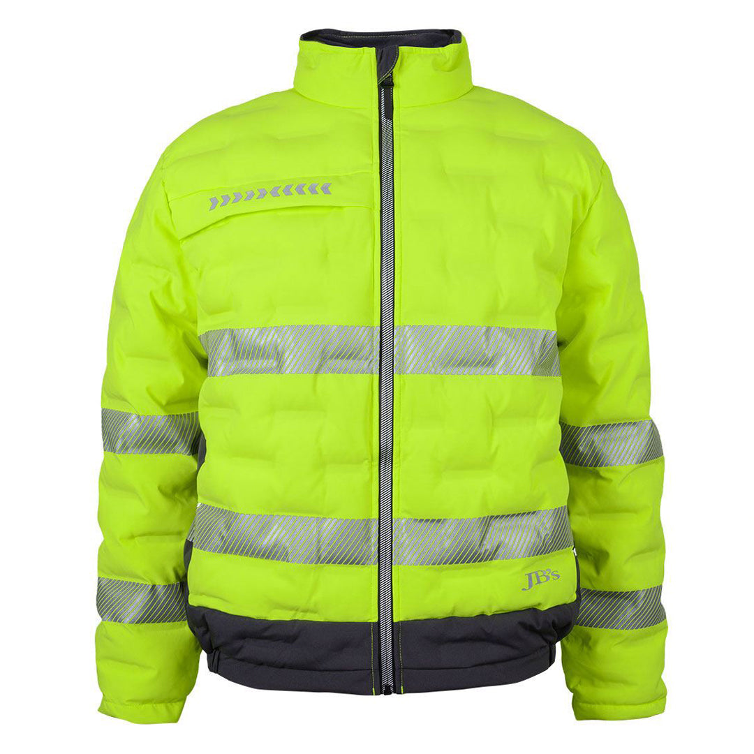 Jbs Wear The Hi Vis (D+N) Graphene Puffer Jacket | Adults Lime/Charcoal Outerwear