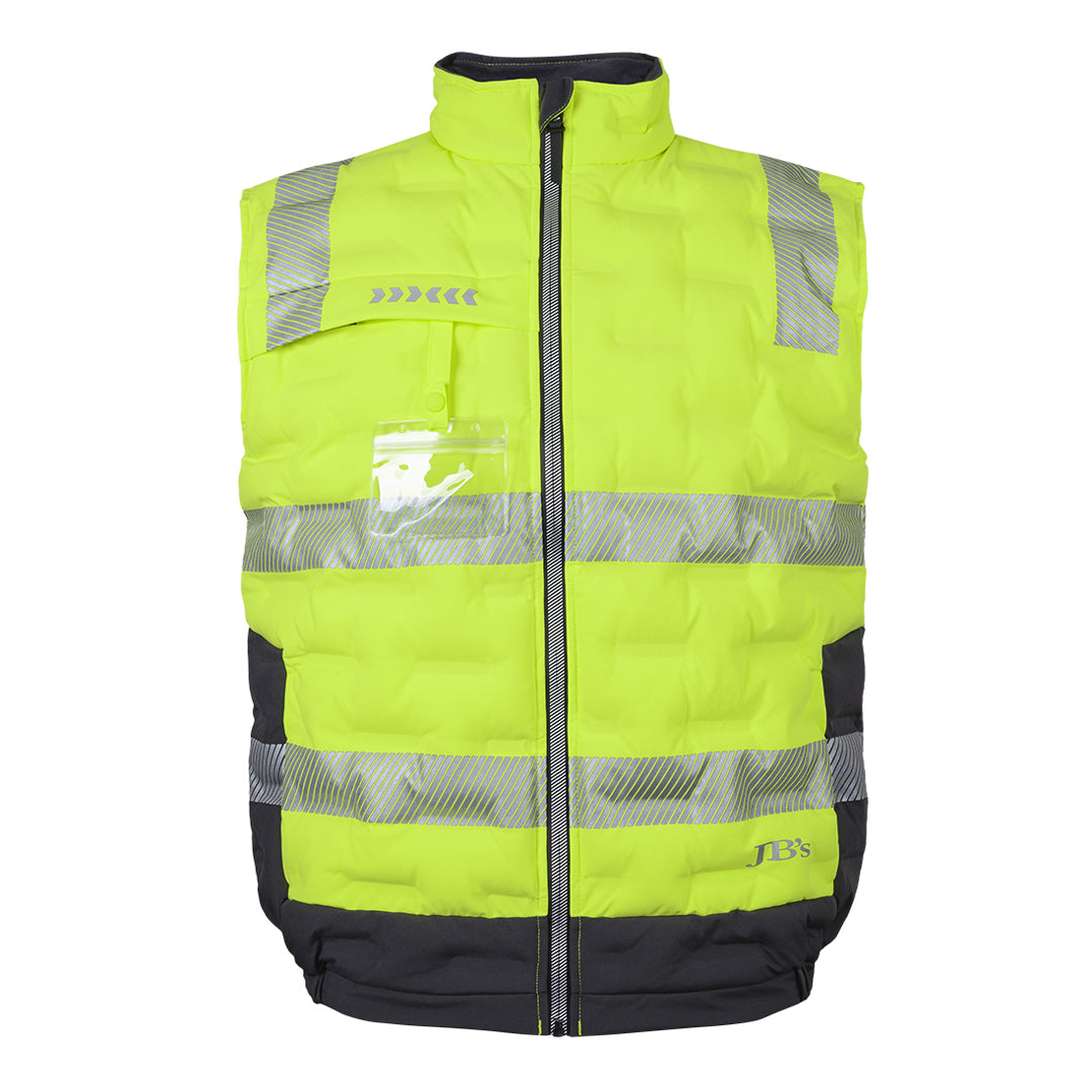 Jbs Wear The Hi Vis (D+N) Graphene Puffer Vest | Adults Lime/Charcoal Vests