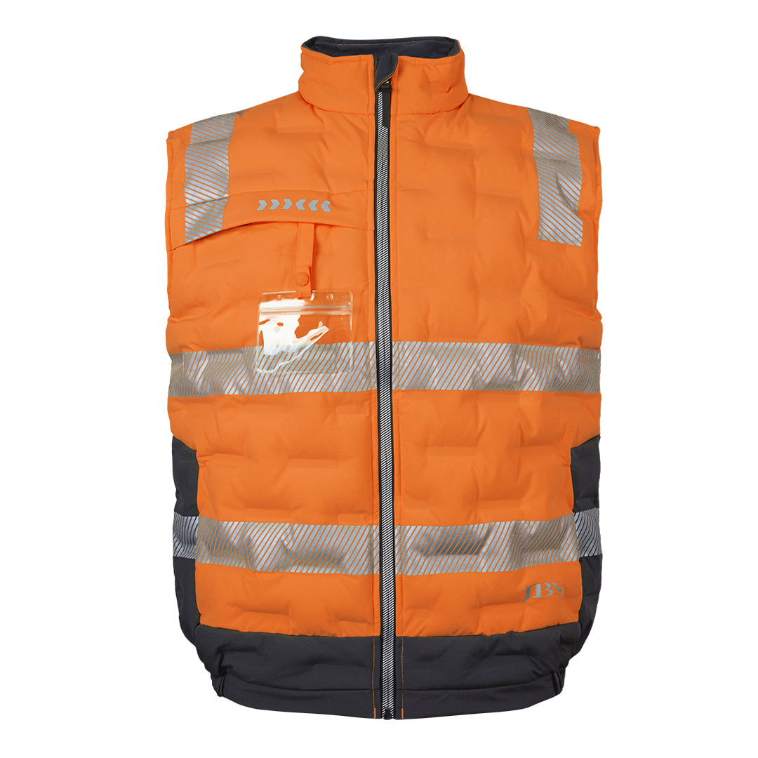 Jbs Wear The Hi Vis (D+N) Graphene Puffer Vest | Adults Orange/Charcoal Vests
