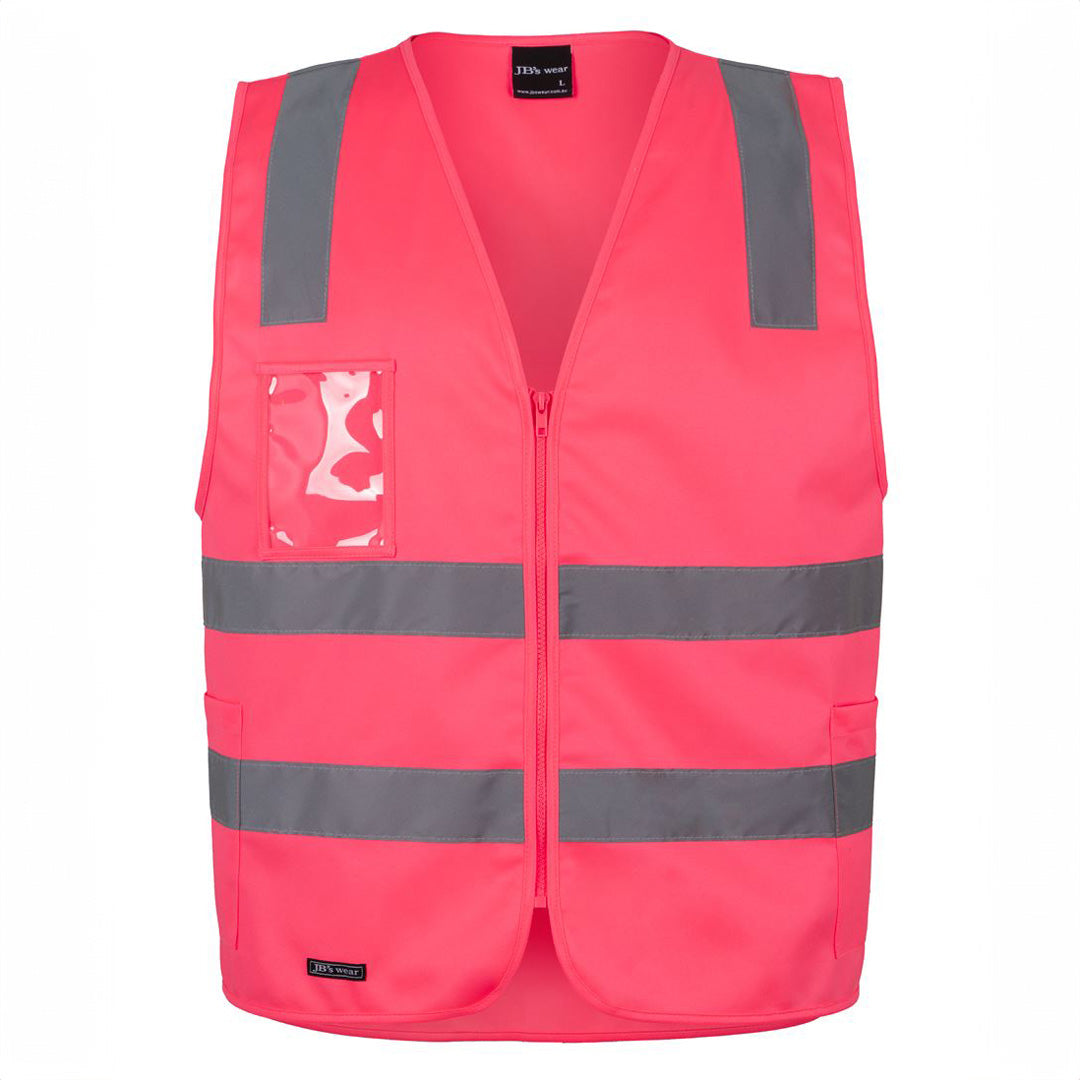 Jbs Wear The Hi Vis Day / Night Zip Safety Vest | Adults Hi Vis Pink Work Safety Protective Gear