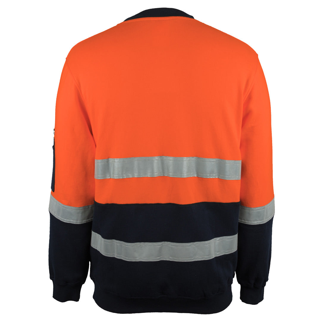 Jbs Wear The Hi Vis D/N Cotton Crew Neck Jumper | Adults Work Safety Protective Gear