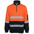 Jbs Wear The Hi Vis D/N Zip Neck Cotton Fleece Jumper | Adults Orange/Navy Work Safety Protective Gear