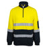 Jbs Wear The Hi Vis D/N Zip Neck Cotton Fleece Jumper | Adults Yellow/Navy Work Safety Protective Gear