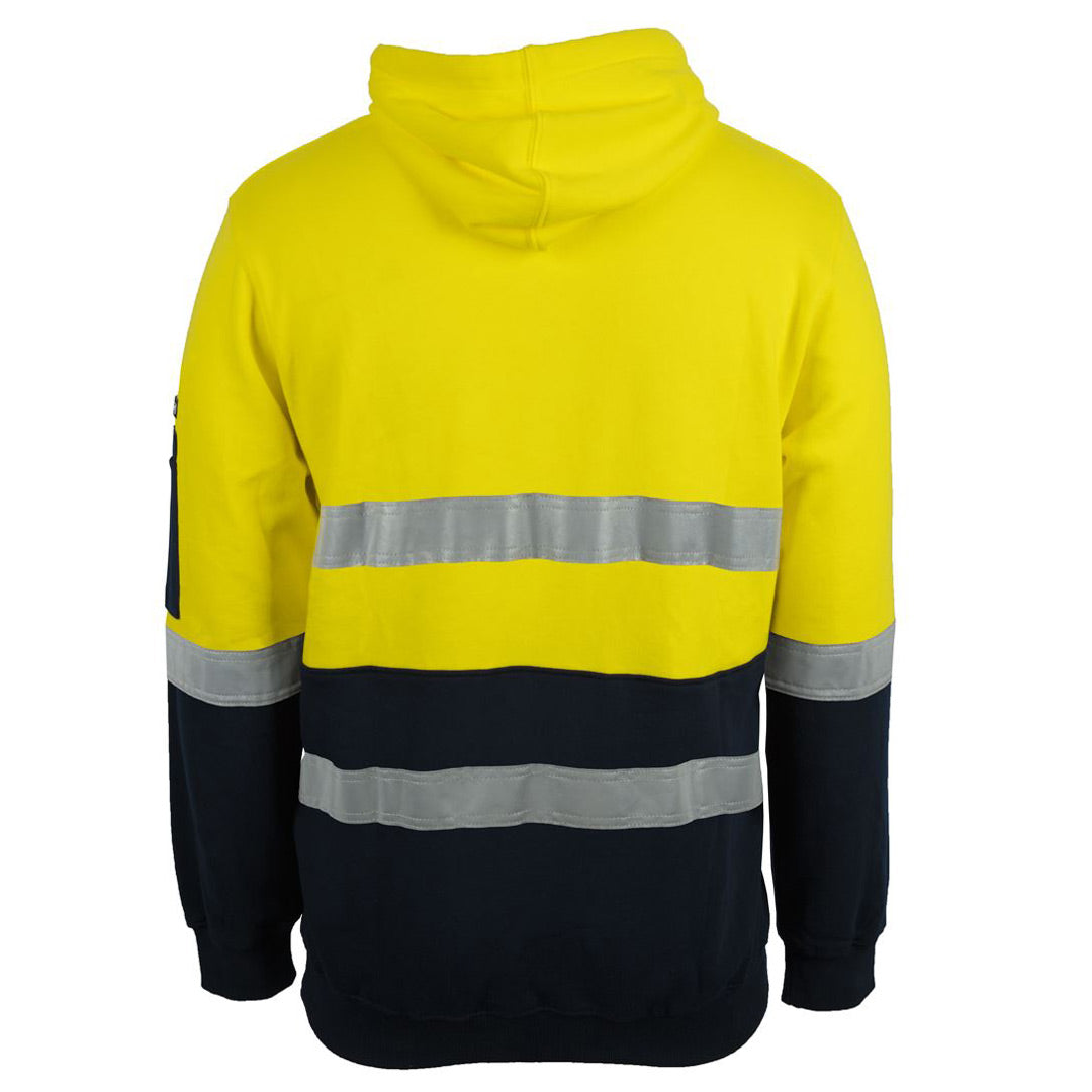 Jbs Wear The Hi Vis Cotton D/N Fleece Hoodie | Adults Work Safety Protective Gear