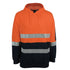 Jbs Wear The Hi Vis Cotton D/N Fleece Hoodie | Adults Orange/Navy Work Safety Protective Gear