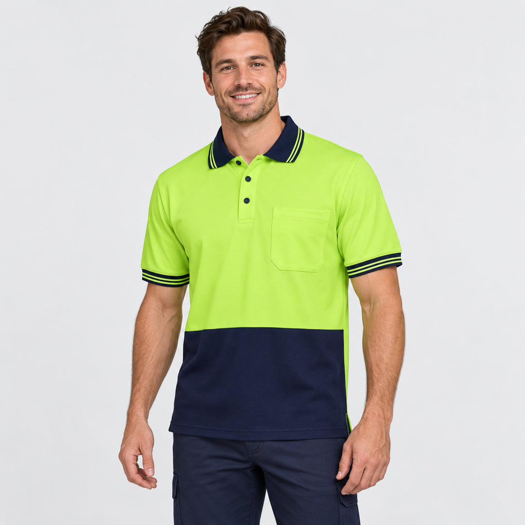 Jbs Wear The Cotton Back Hi Vis Polo | Short Sleeve | Adults Work Safety Protective Gear