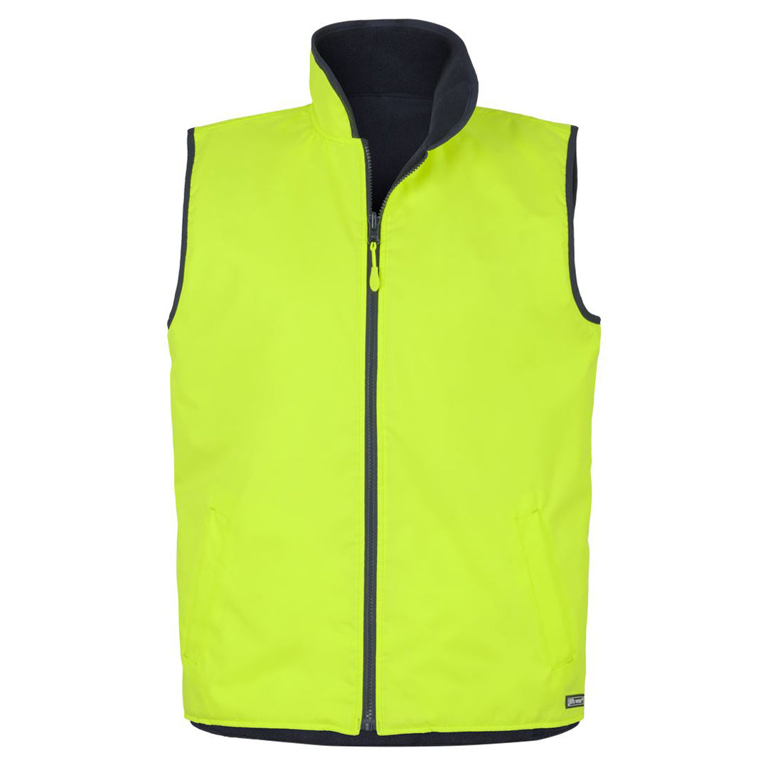 Jbs Wear The Hi Vis Day Reversible Vest | Adults Lime/Navy Work Safety Protective Gear