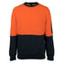 Jbs Wear The Hi Vis Crew Neck Cotton Jumper | Adults Orange/Navy Work Safety Protective Gear