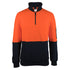 Jbs Wear The Hi Vis Cotton Zip Neck Fleece Jumper | Adults Orange/Navy Work Safety Protective Gear