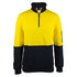 Jbs Wear The Hi Vis Cotton Zip Neck Fleece Jumper | Adults Yellow/Navy Work Safety Protective Gear