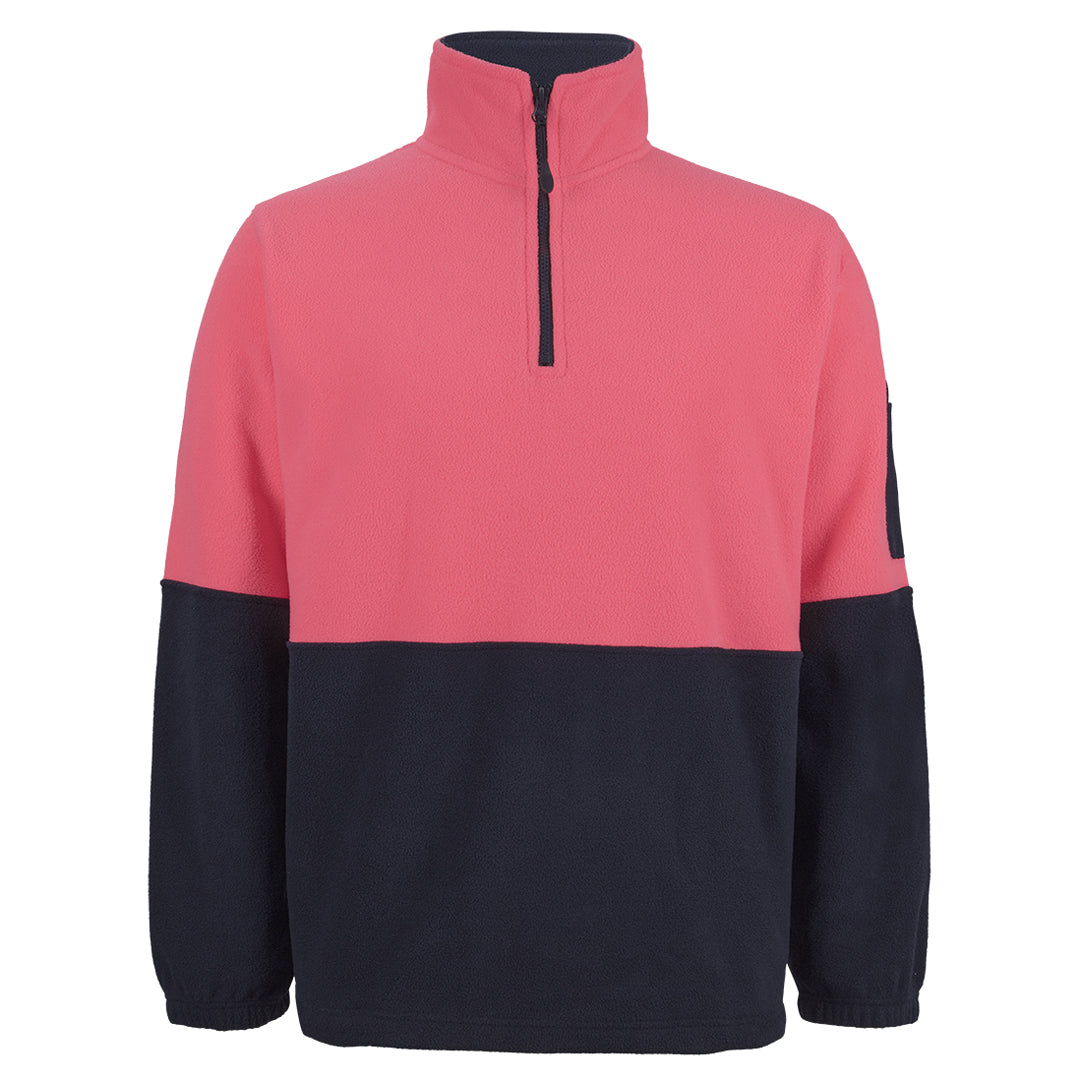 Jbs Wear The Classic Hi Vis Polar Fleece Jumper | Adults Pink/Navy Work Safety Protective Gear