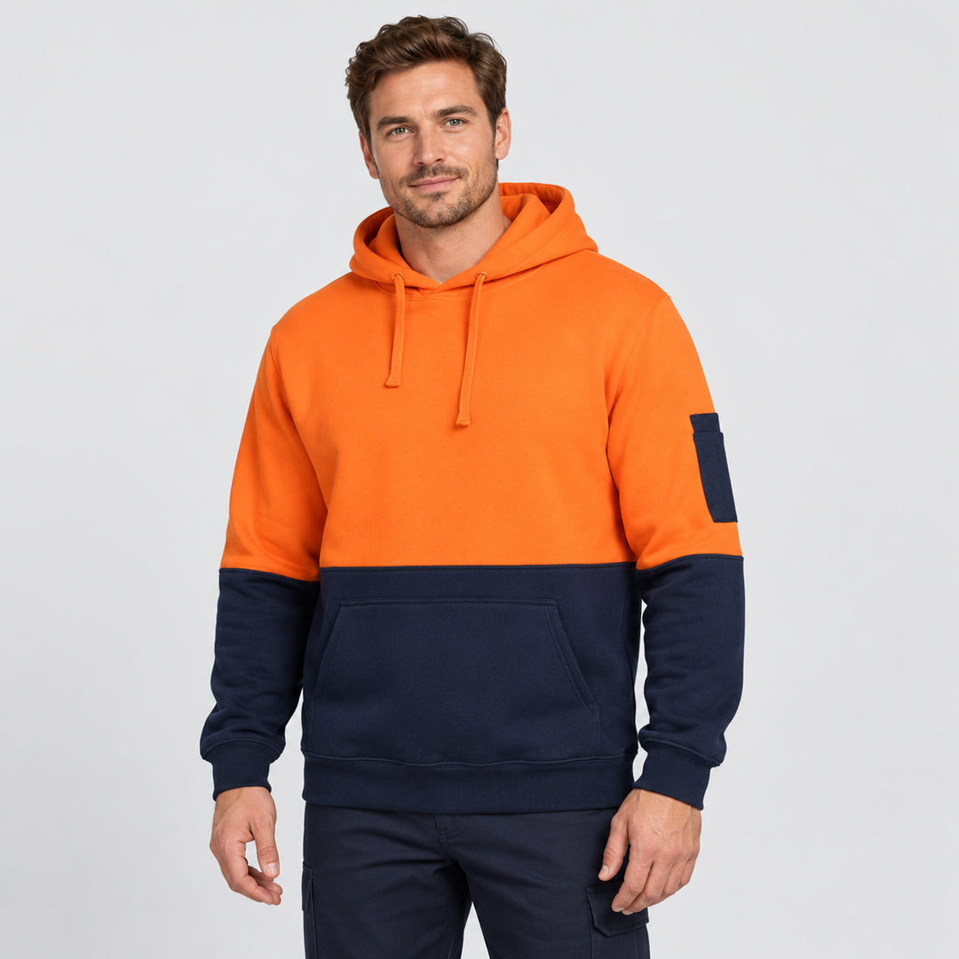 Jbs Wear The Hi Vis Cotton Fleece Hoodie | Adults Work Safety Protective Gear