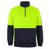 Jbs Wear The Classic 330g Hi Vis Half Zip Fleece Jumper | Adults Lime/Navy Work Safety Protective Gear