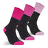 Jbs Wear The Ladies Work Sock | 3 Pack Black/Pink Mix Socks