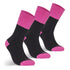 Jbs Wear The Ladies Work Sock | 3 Pack Black/Mid Pink Socks