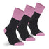 Jbs Wear The Ladies Work Sock | 3 Pack Black/Soft Pink Socks