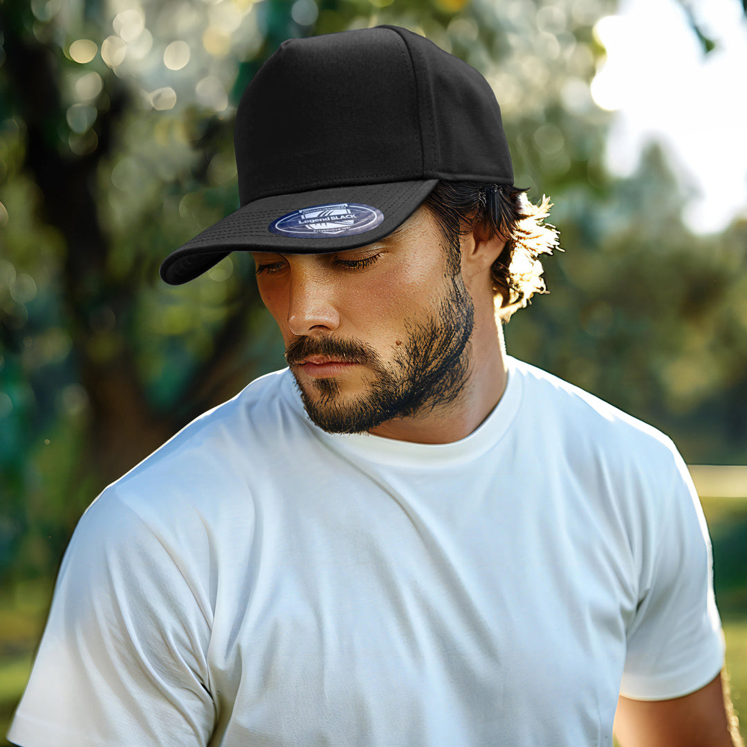 Legend Black The A Frame 5 Panel Cap Hats