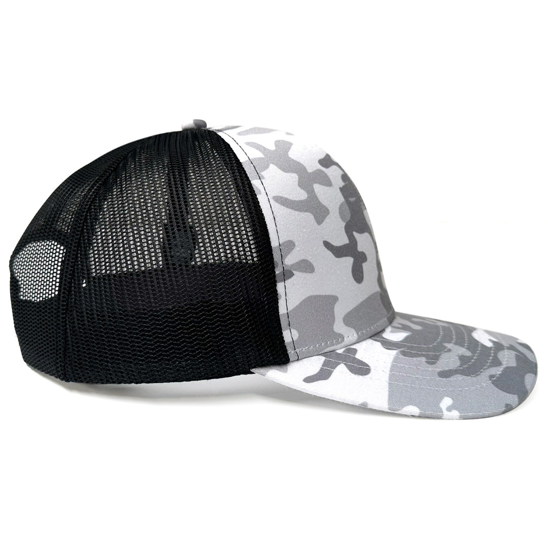 Legend Black The Snow Camo Trucker Cap | 6 Panel Hats