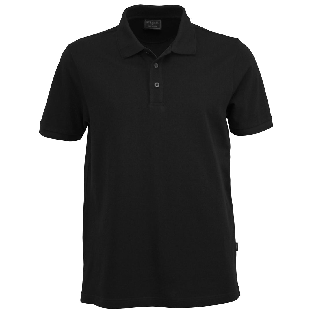 Stencil The Airlie Polo | Mens | Short Sleeve Black Shirts & Tops