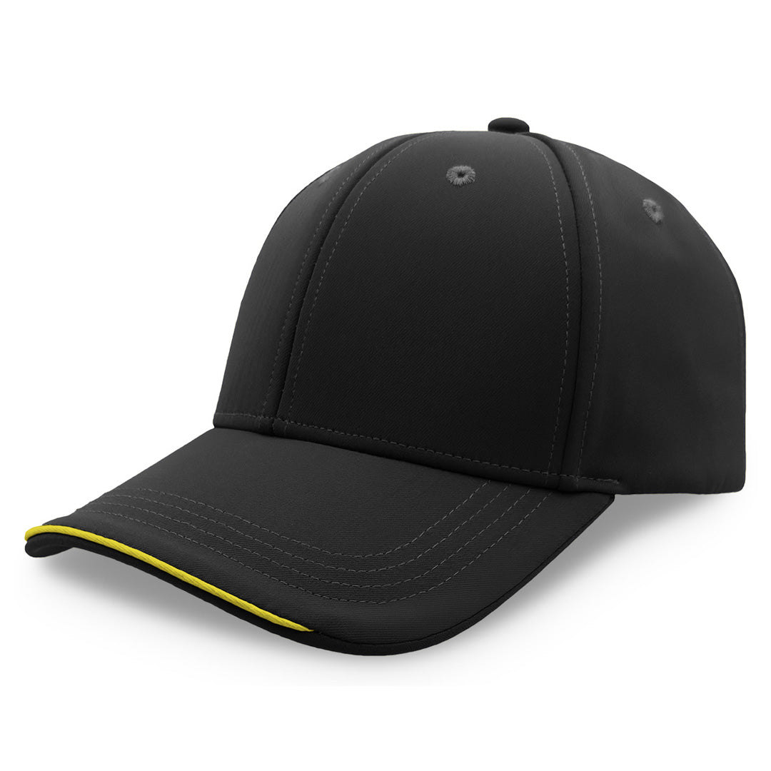 Legend Black The Streamliner Cap | 6 Panel Black/Gold Hats