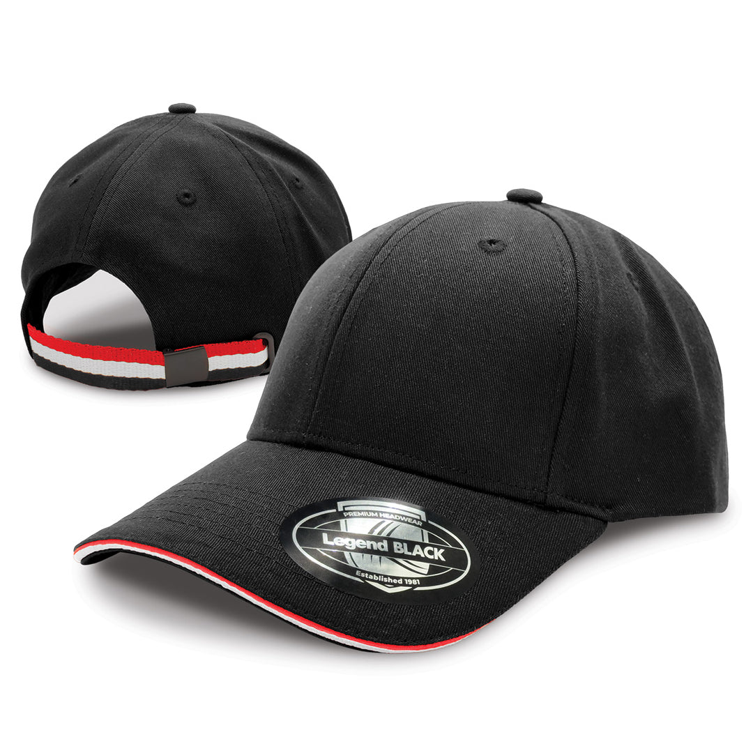 Legend Black The San Marino Cap Black/Red Hats