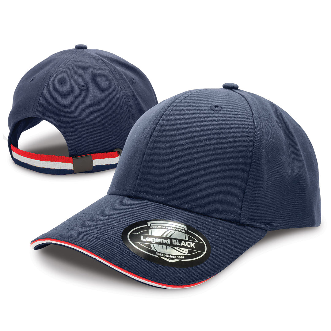 Legend Black The San Marino Cap Navy/Red Hats