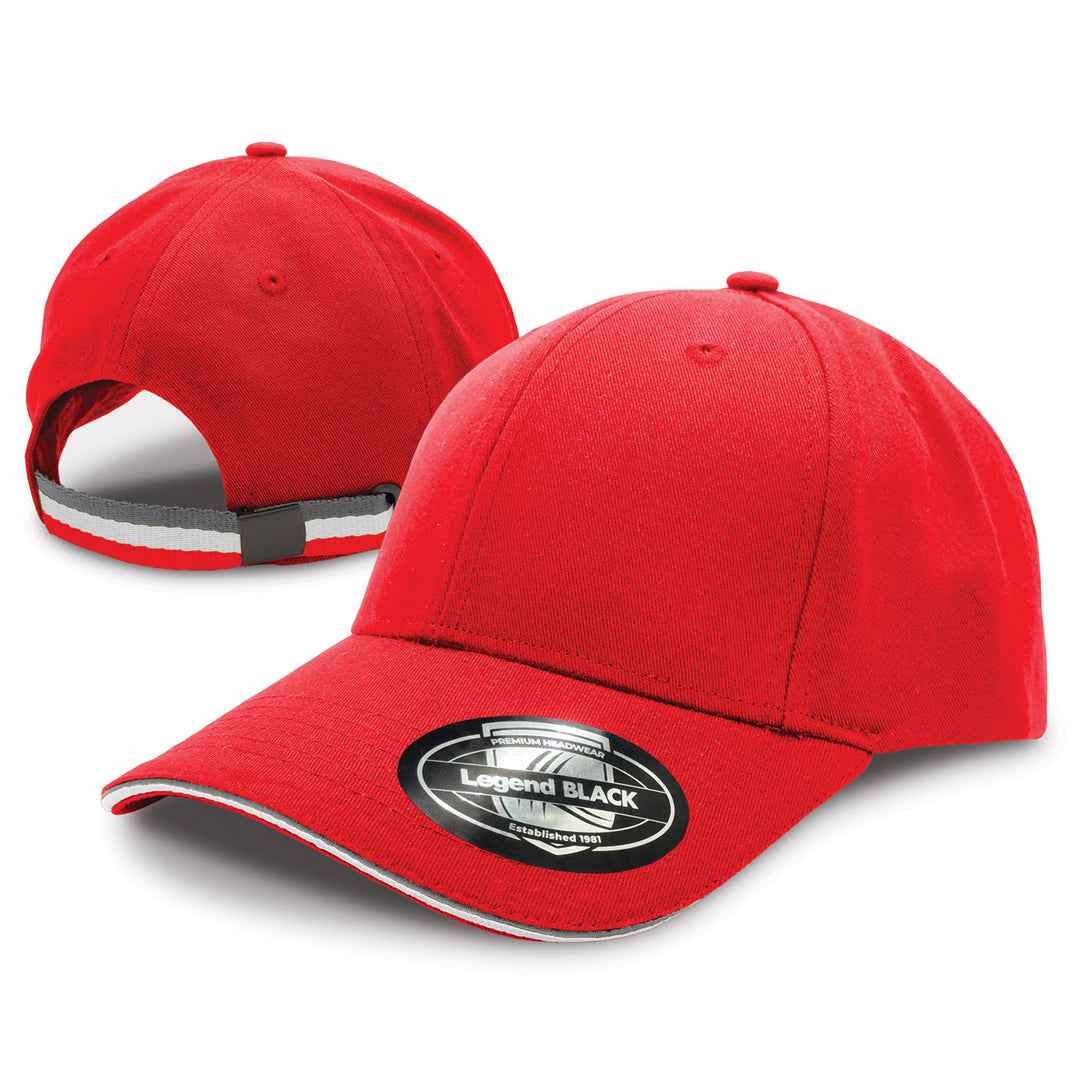 Legend Black The San Marino Cap Red/Grey Hats