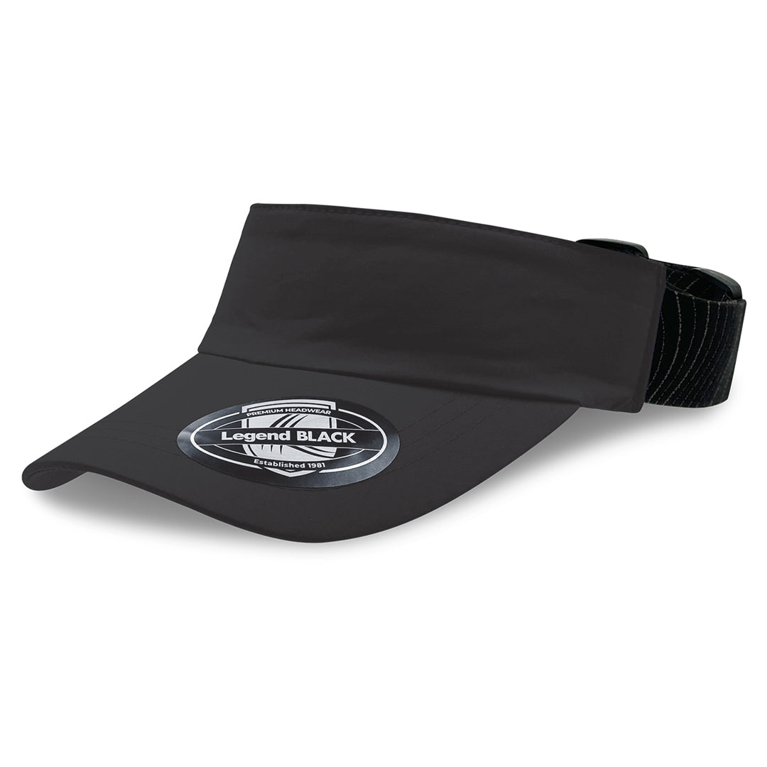 Legend Black The Altitude Sports Visor Black Hats