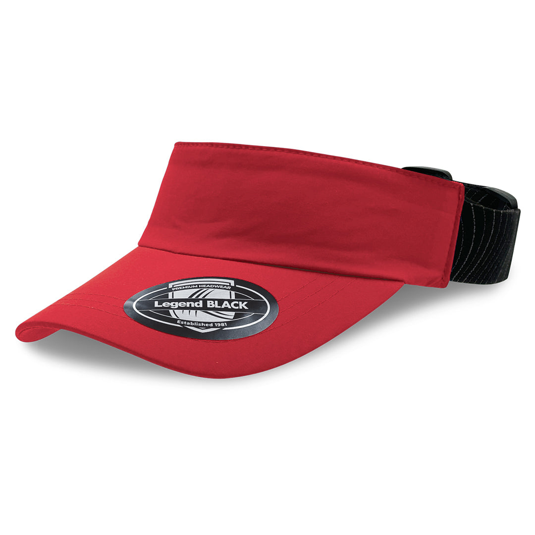 Legend Black The Altitude Sports Visor Red Hats