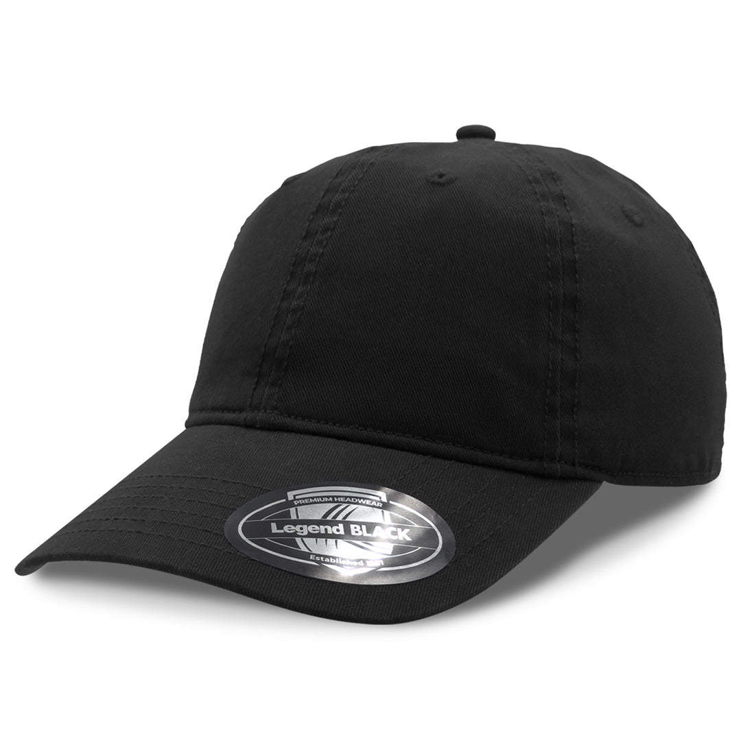 Legend Black The Nomad Dad Cap | 6 Panel Black Hats