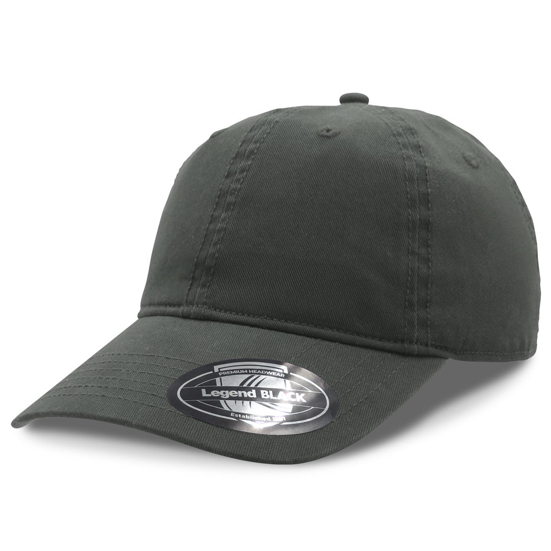 Legend Black The Nomad Dad Cap | 6 Panel Charcoal Hats