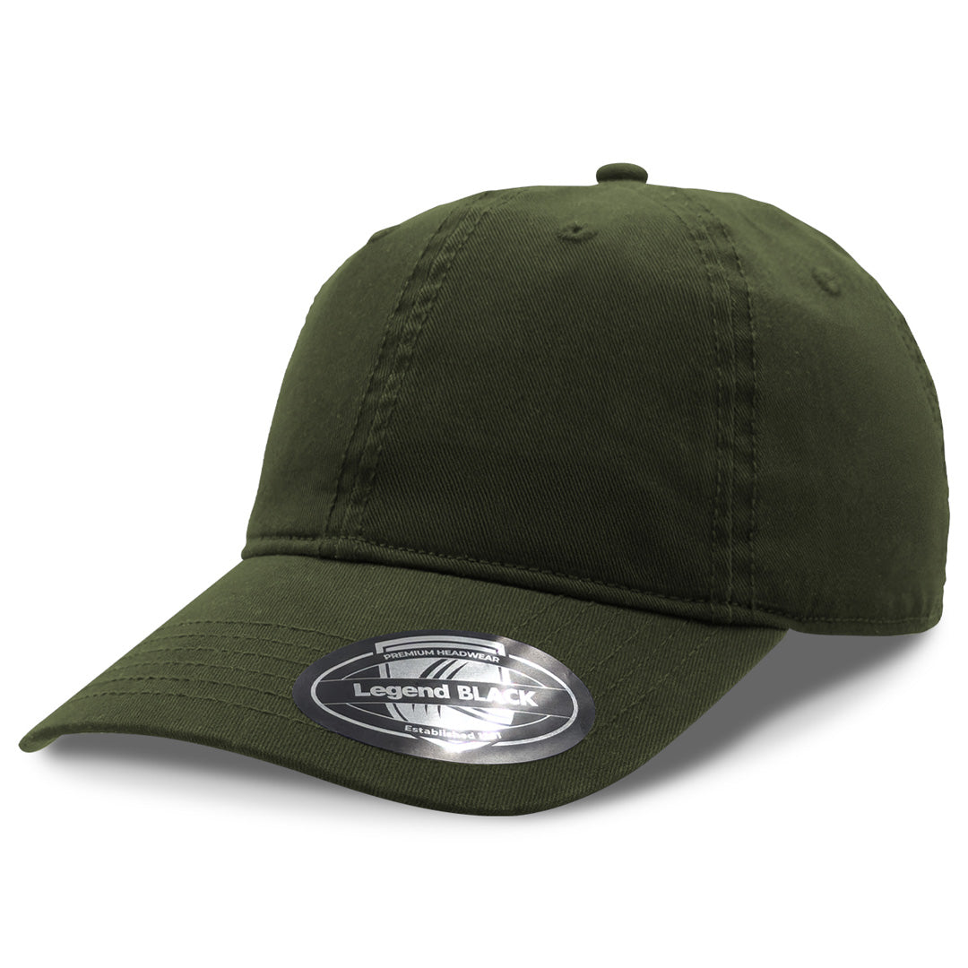 Legend Black The Nomad Dad Cap | 6 Panel Hunter Green Hats