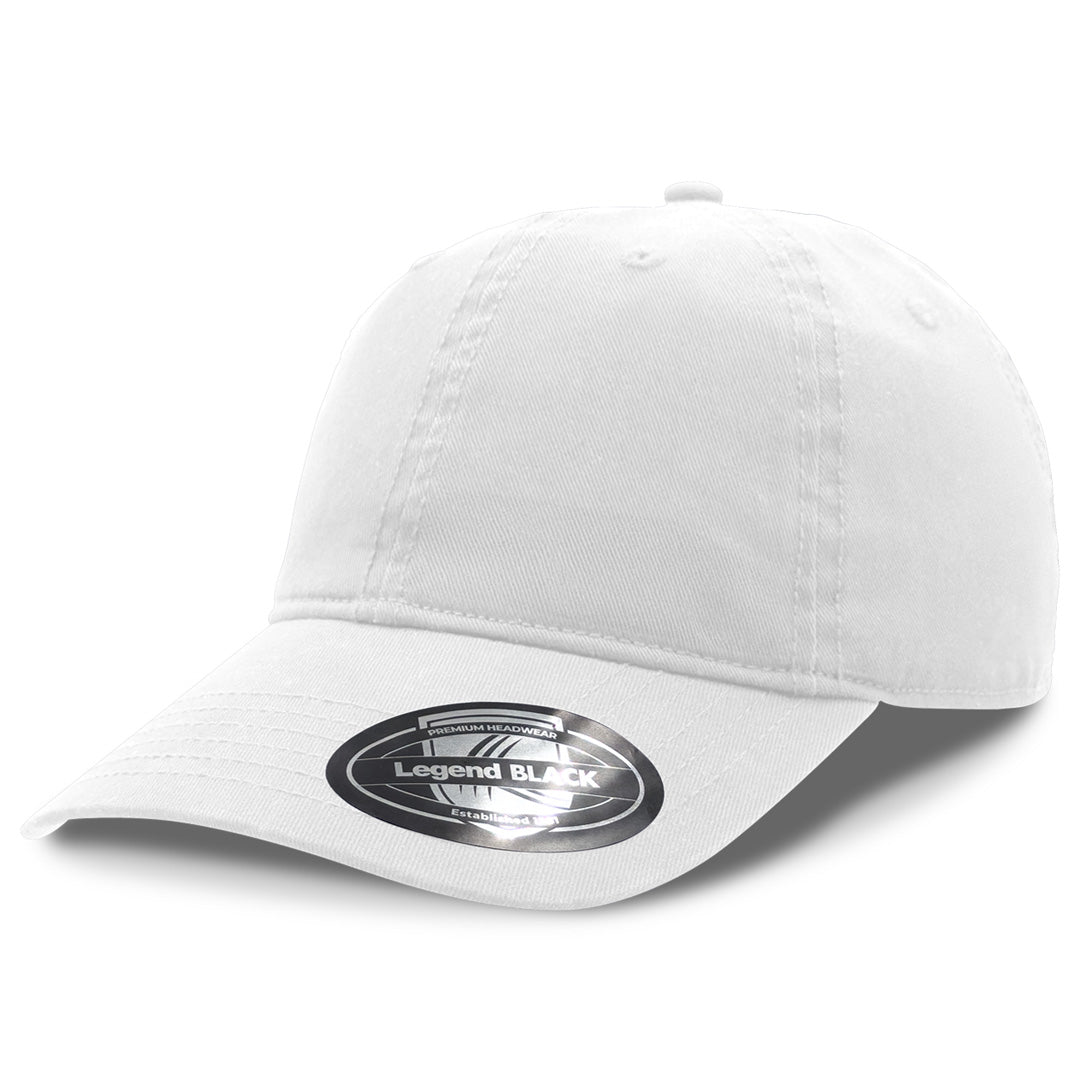 Legend Black The Nomad Dad Cap | 6 Panel White Hats