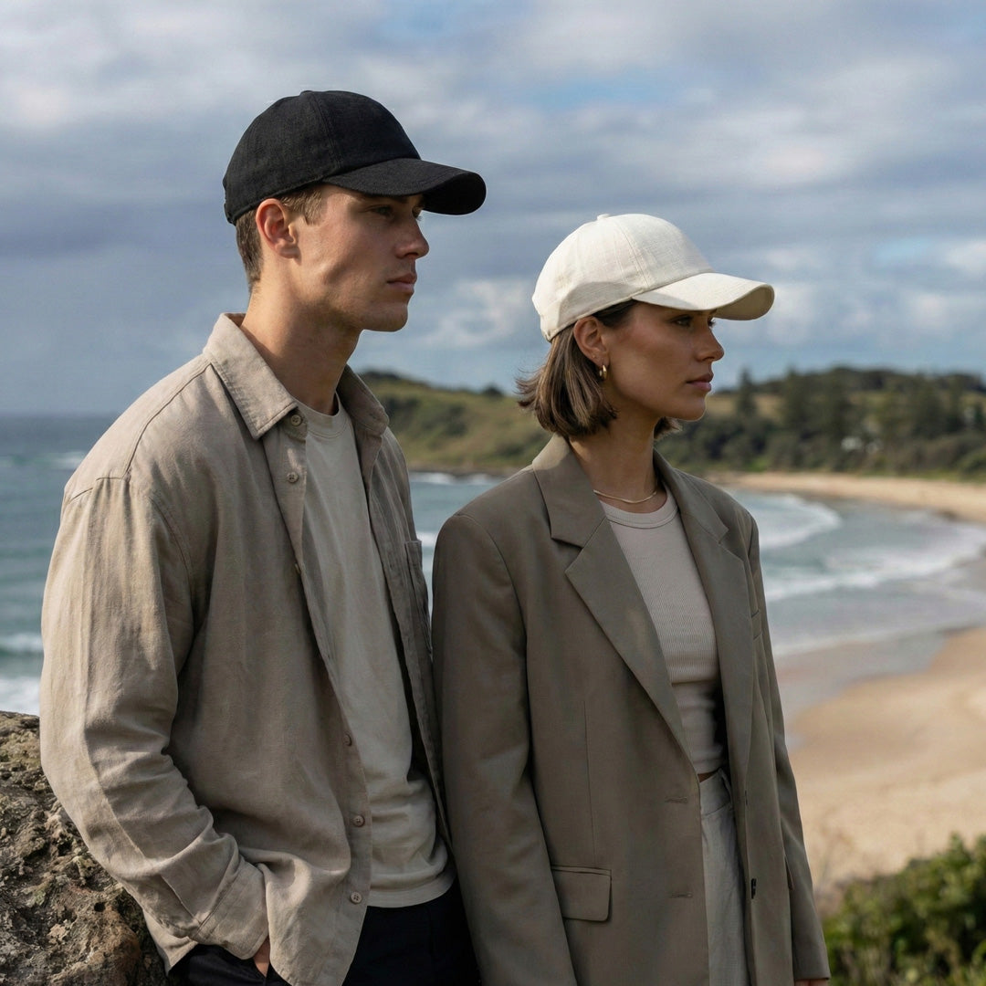 Legend Black The Lennox Linen Cap Hats